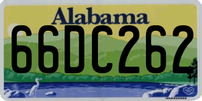 AL license plate 66DC262