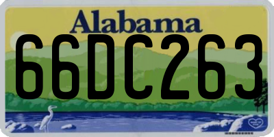 AL license plate 66DC263