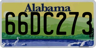 AL license plate 66DC273