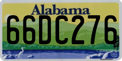 AL license plate 66DC276