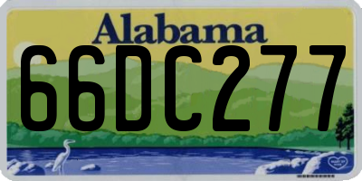 AL license plate 66DC277