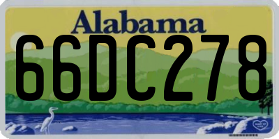 AL license plate 66DC278