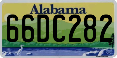 AL license plate 66DC282