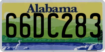 AL license plate 66DC283