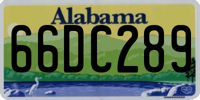 AL license plate 66DC289