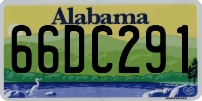 AL license plate 66DC291