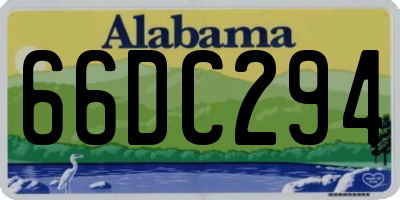 AL license plate 66DC294