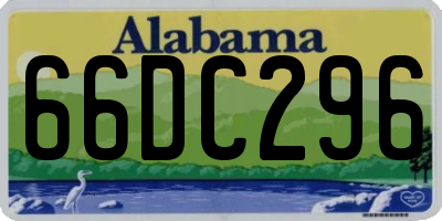 AL license plate 66DC296