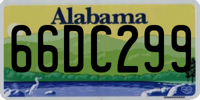 AL license plate 66DC299