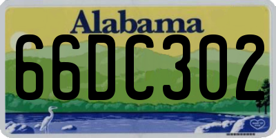 AL license plate 66DC302