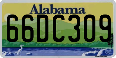 AL license plate 66DC309