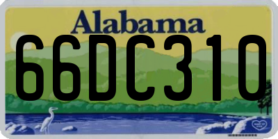 AL license plate 66DC310