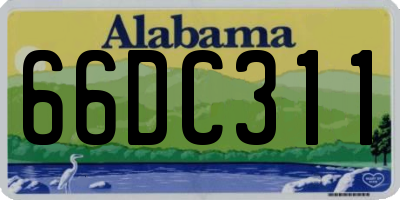 AL license plate 66DC311