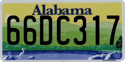 AL license plate 66DC317