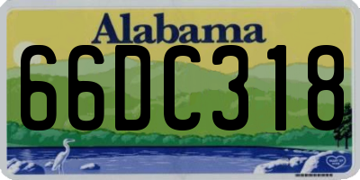 AL license plate 66DC318