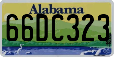AL license plate 66DC323