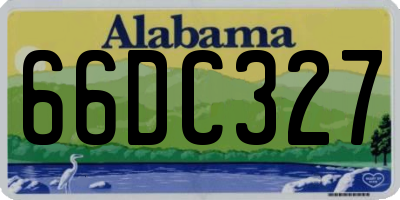 AL license plate 66DC327
