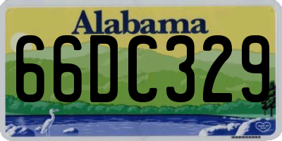 AL license plate 66DC329
