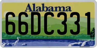 AL license plate 66DC331