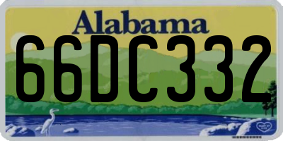 AL license plate 66DC332