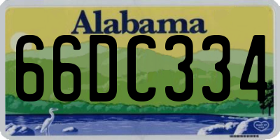 AL license plate 66DC334