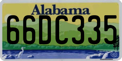 AL license plate 66DC335