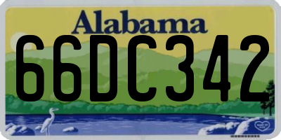 AL license plate 66DC342