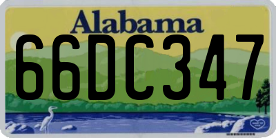 AL license plate 66DC347