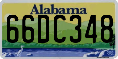 AL license plate 66DC348