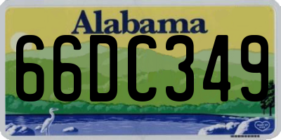 AL license plate 66DC349
