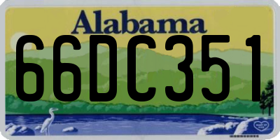 AL license plate 66DC351