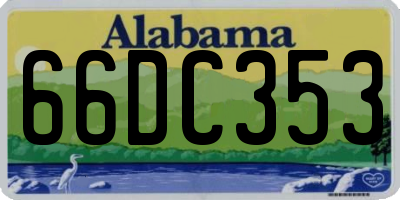 AL license plate 66DC353