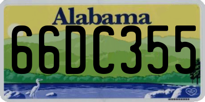 AL license plate 66DC355
