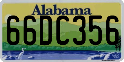 AL license plate 66DC356