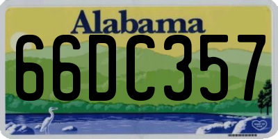 AL license plate 66DC357