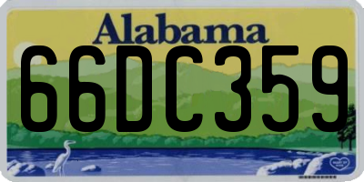 AL license plate 66DC359