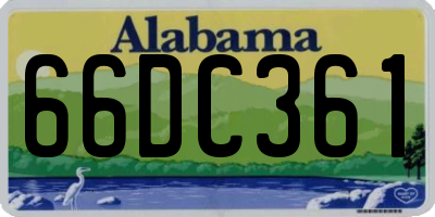 AL license plate 66DC361