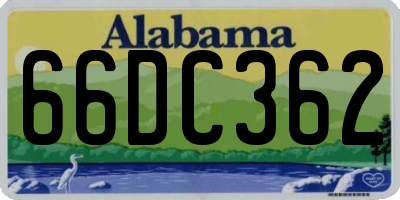 AL license plate 66DC362