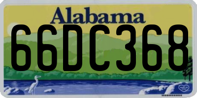 AL license plate 66DC368