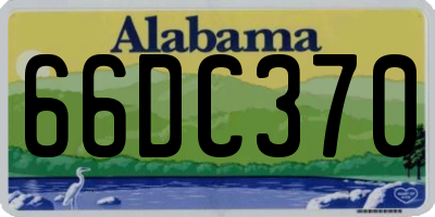 AL license plate 66DC370
