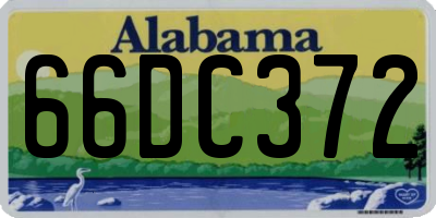 AL license plate 66DC372