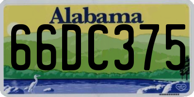 AL license plate 66DC375