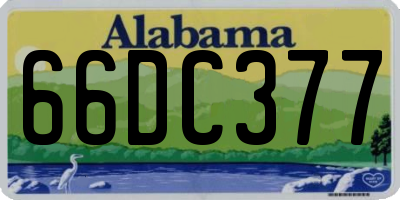 AL license plate 66DC377