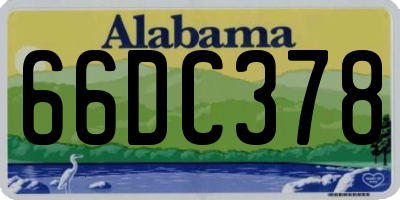 AL license plate 66DC378