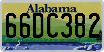 AL license plate 66DC382