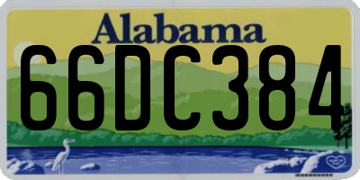 AL license plate 66DC384