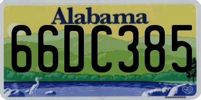 AL license plate 66DC385