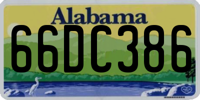 AL license plate 66DC386
