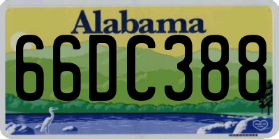 AL license plate 66DC388