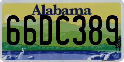 AL license plate 66DC389